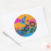 BMX Trickster - BMX Trick Bike Runder Aufkleber (Umschlag)