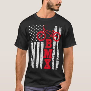 BMX USA American Flag Sport Fan Bike T-Shirt