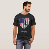 Bmx Vater American Flag Herz Vintag T-Shirt (Vorne ganz)