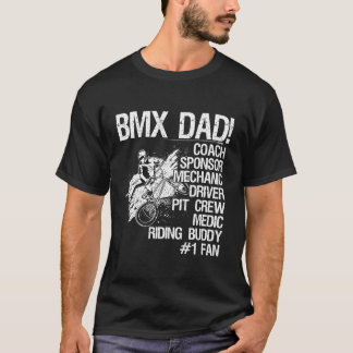 BMX-Vater-Trainer-Mechaniker auf der Rückseite T-Shirt