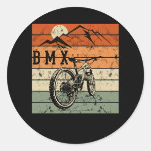 BMX-Vintage-Fahrrad-Fans Freestyle-BMX-Fahrer Exst Runder Aufkleber