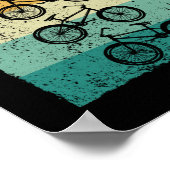 BMX Vintage Fahrradfahrer Poster (Ecke)