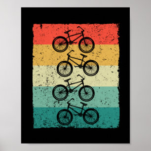 BMX Vintage Fahrradfahrer Poster
