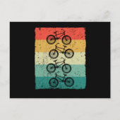 BMX Vintage Fahrradfahrer Postkarte (Vorderseite)