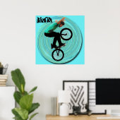 BMX Vortex, Copyright Karen J Williams Poster (Heimbüro)