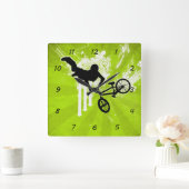 BMX Wall Clock Quadratische Wanduhr (Zuhause)