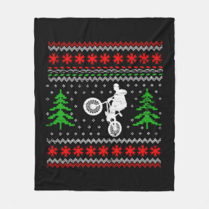 BMX Weihnachten Fleecedecke
