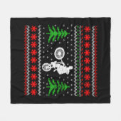BMX Weihnachten Fleecedecke (Vorderseite (Horizontal))
