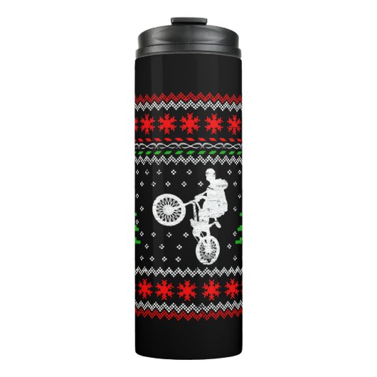 BMX Weihnachten Thermosbecher (Vorderseite)