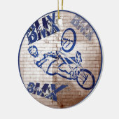 BMX Weihnachtsverzierung Keramikornament (Links)