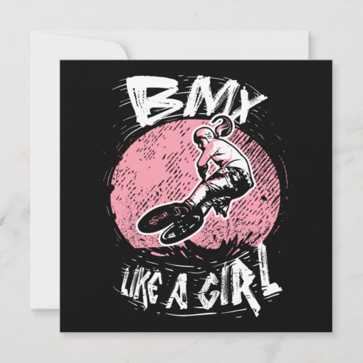 BMX wie ein Mädchen Einladung (Vorderseite)