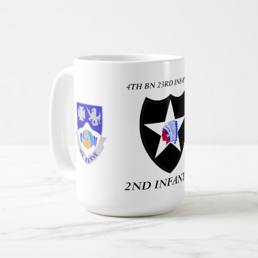 BN 23RD INFANTRY 2D INFANTRY DIVISION KAFFEETASSE (Vorderseite Links)