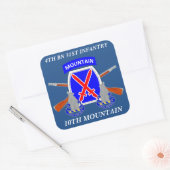 BN 31. INFANTRIE 10. BERGSTECKER QUADRATISCHER AUFKLEBER (Umschlag)