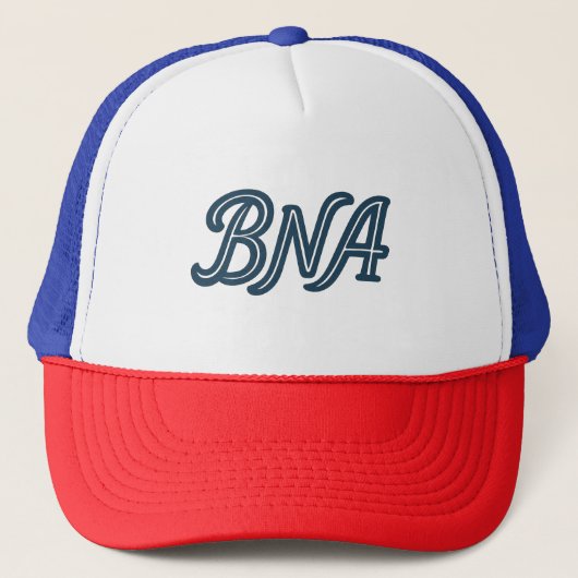 BNA Nashville Airport Code Script Design - Retro Truckerkappe (Vorderseite)