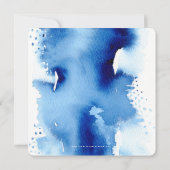 B'NAI MITZVAH INVITE hand lettered blue watercolor Einladung (Rückseite)