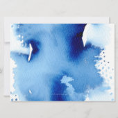 B'NAI MITZVAH INVITE handbuchstabiert blaues Aquar Einladung (Rückseite)