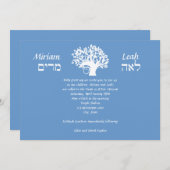 B'Nai Mitzvah Twins Tree des Lebens Hebräisch Einladung (Vorne/Hinten)