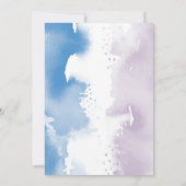 B'NEI MITZVAH handschriftlich, blau und lila Einladung (Rückseite)