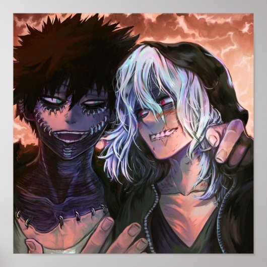 BNHA Fooling über Dabi x Shigaraki fluff Poster (Vorne)