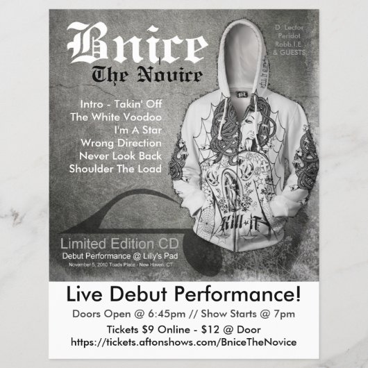 Bnice Debut Flyers Flyer (Vorne)
