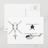BO-105 POSTKARTE (Vorne/Hinten)