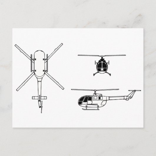 BO-105 POSTKARTE (Vorderseite)