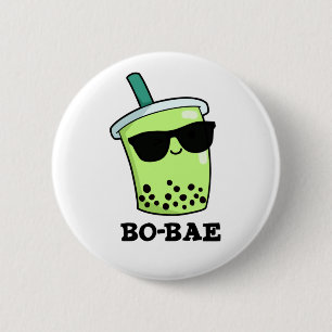 Bo-bae Funny Boba Tea Pun Button