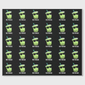 Bo-bae Funny Boba Tea Pun Dark BG Geschenkpapier (Flach)