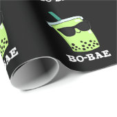 Bo-bae Funny Boba Tea Pun Dark BG Geschenkpapier (Rolleneckpunkt)