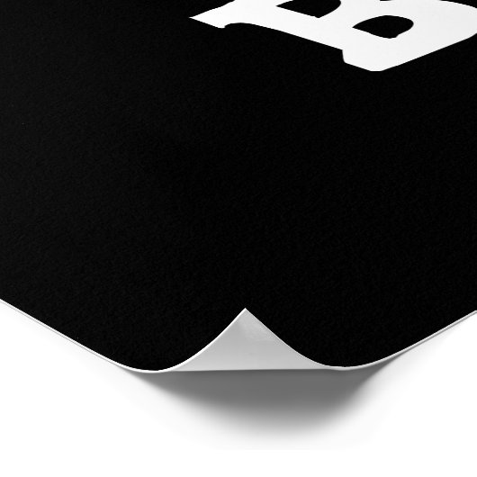 Bo-bae Funny Boba Tea Pun Dark BG Poster (Ecke)