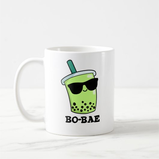 Bo-bae Funny Boba Tea Pun Kaffeetasse (Links)