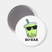 Bo-bae Funny Boba Tea Pun Magnet (Vorderseite/Rückseite)