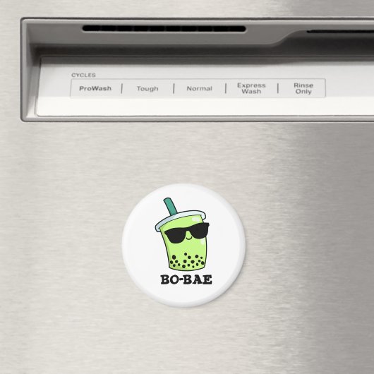 Bo-bae Funny Boba Tea Pun Magnet (In Situ (Geschirrspüler))