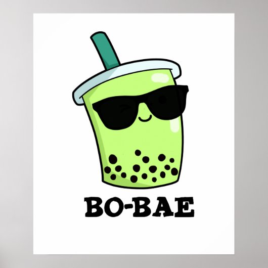 Bo-bae Funny Boba Tea Pun Poster (Vorne)