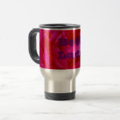 Bo$$ Dame, Reise-Tasse mit rosa Blume Reisebecher (Vorderseite Links)