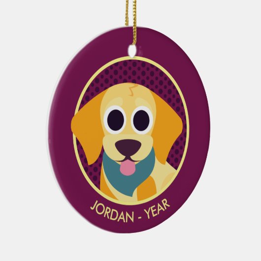 BO der Hund Keramik Ornament (Rechts)