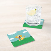 BO der Hund Rechteckiger Pappuntersetzer (Vor Ort)