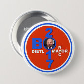BO Dietl für NYC Bürgermeister 2017 Button (Vorne & Hinten)