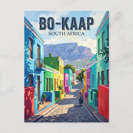 Bo-Kaap, Kapstadt Südafrika Postkarte (Vorderseite)