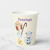 Bo Peep Kinderzimmer Rhyme 🍼 Word Cloud Name Coll Pappbecher (Rückseite)