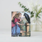 Bo-Peep und die Crow-Vintage Illustration Postkarte (Stehend Vorderseite)