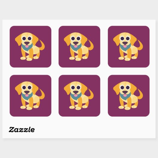 Bo the Dog Quadratischer Aufkleber (Blatt)