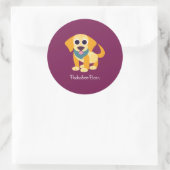 Bo the Dog Runder Aufkleber (Tasche)