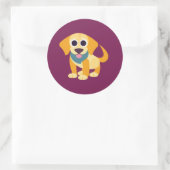 Bo the Dog Runder Aufkleber (Tasche)