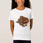 Boa Constrictor Coiled, Flicking Tongue T-Shirt (Vorderseite)