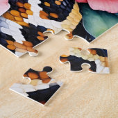 Boa Constrictor Schlangenfamilien-Porträt Puzzle (Seite)