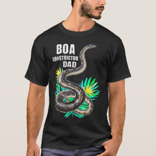 Boa Constrictor Vater Tropische Blätter Schlange T-Shirt