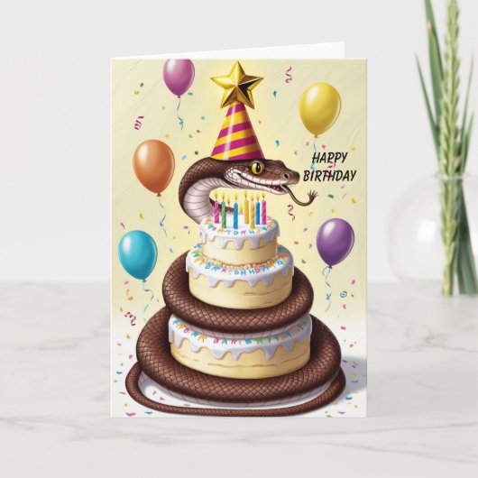 Boa Constrictor wrapierte um Kuchen Karte (Vorderseite)