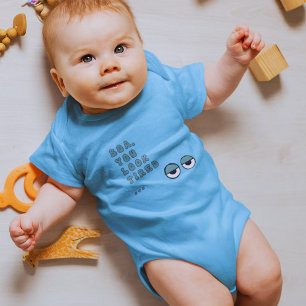 Boa, du siehst müde aus ... (blau) baby strampler
