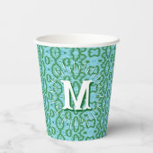 Boa Ripple in Green + Aqua Personalized Pappbecher (Rückseite)